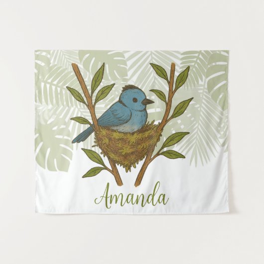 （昆虫）オオカバマダラ、モナークの間に閉じ込められた黒い寝具離れの タペストリー (正面(横))