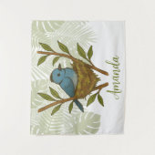 （昆虫）オオカバマダラ、モナークの間に閉じ込められた黒い寝具離れの タペストリー (正面)