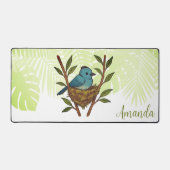 （昆虫）オオカバマダラ、モナークの間に閉じ込められた黒い寝具離れの デスクマット (正面)