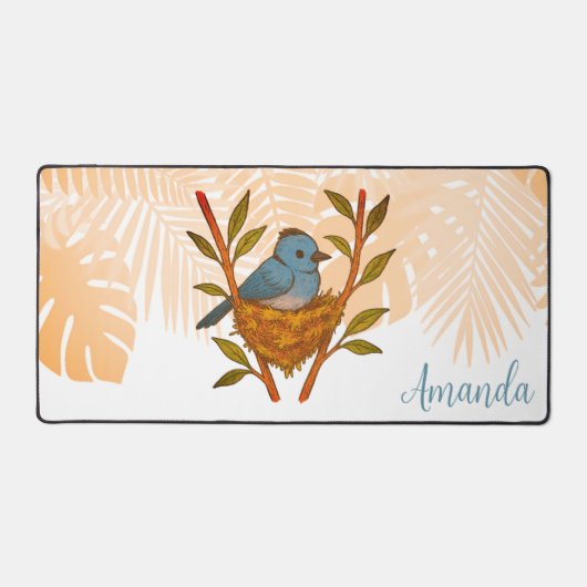 （昆虫）オオカバマダラ、モナークの間に閉じ込められた黒い寝具離れの デスクマット (正面)