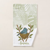 （昆虫）オオカバマダラ、モナークの間に閉じ込められた黒い寝具離れの バスタオルセット (ハンドタオル)