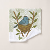 （昆虫）オオカバマダラ、モナークの間に閉じ込められた黒い寝具離れの バスタオルセット (ウォッシュタオル)