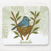 (昆虫)オオカバマダラ、モナークの間に閉じ込められた黒い寝具離れの マウスパッド (正面)