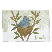 (昆虫)オオカバマダラ、モナークの間に閉じ込められた黒い寝具離れの 枕カバー (正面左)