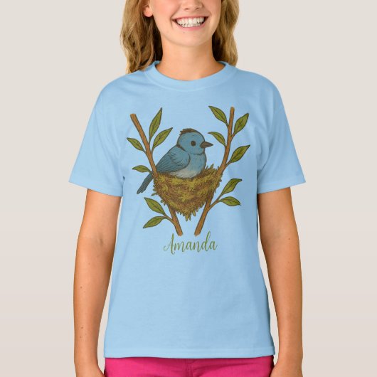 （昆虫）オオカバマダラ、モナークの間に閉じ込められた黒い寝具離れの Tシャツ (正面)