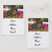 (昆虫)オオカバマダラ、モナークは#1ビジネスカードを結び付けます 名刺 (正面/裏面)