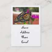 (昆虫)オオカバマダラ、モナークは#1ビジネスカードを結び付けます 名刺 (裏面)
