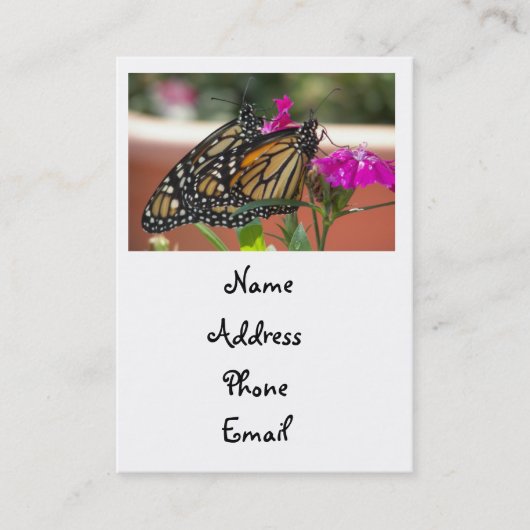 (昆虫)オオカバマダラ、モナークは#1ビジネスカードを結び付けます 名刺 (正面)