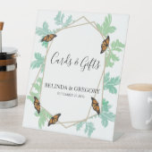 （昆虫）オオカバマダラ、モナークエレガントバタフライウェディングカード&ギフト 台座サイン (インサイチュ)