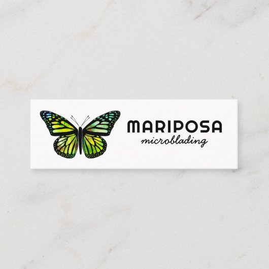 (昆虫)オオカバマダラ、モナークエレガントバタフライエステティシャン美しいサロン スキニー名刺 (正面)