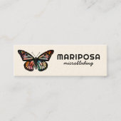 (昆虫)オオカバマダラ、モナークエレガントバタフライエステティシャン美しいサロン スキニー名刺 (正面)