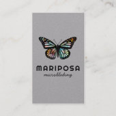 (昆虫)オオカバマダラ、モナークエレガントバタフライエステティシャン美しいサロン 名刺 (正面)
