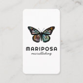 (昆虫)オオカバマダラ、モナークエレガントバタフライエステティシャン美しいサロン 名刺 (正面)