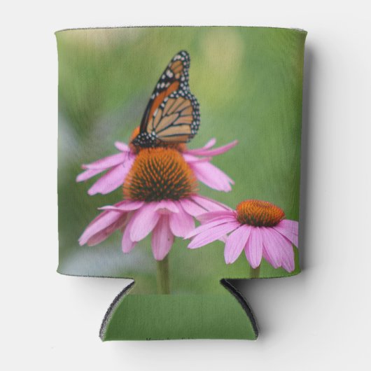 （昆虫）オオカバマダラ、モナークオンエキナセア 缶クーラー (正面)