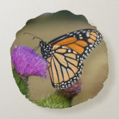 （昆虫）オオカバマダラ、モナークオンパスチュアティスルプレーリーリッジ ラウンドクッション (裏面)