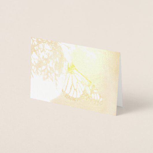 （昆虫）オオカバマダラ、モナークオンブランチ 箔カード (正面)