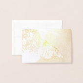 （昆虫）オオカバマダラ、モナークオンブランチ 箔カード (封筒付き正面)