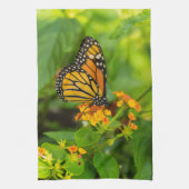 (昆虫)オオカバマダラ、モナークオンランタナ キッチンタオル (縦)