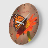 （昆虫）オオカバマダラ、モナークオンTithonia母の日のプレゼント ラージ壁時計 (傾斜)
