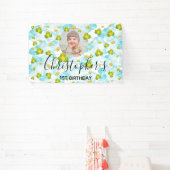 (昆虫)オオカバマダラ、モナークカエルベビーフォトブルーウォーター色 横断幕 (インサイチュ)