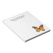 (昆虫)オオカバマダラ、モナークカスタム蝶の机から ノートパッド (アングル)