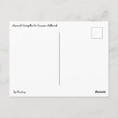 (昆虫)オオカバマダラ、モナークキャタピラーオンコモンミルクウィード葉書 ポストカード (裏面)