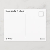 （昆虫）オオカバマダラ、モナークキャタピラーオンミルクウィード葉書 ポストカード (裏面)