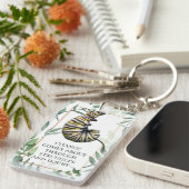 (昆虫)オオカバマダラ、モナークキャタピラー&バタフライ勇気付けられる キーホルダー (正面右)