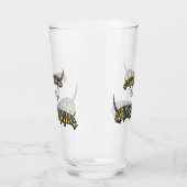 （昆虫）オオカバマダラ、モナークキャタピラ漫画イラストレーション タンブラーグラス (左)