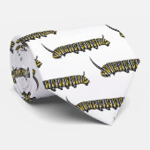 (昆虫)オオカバマダラ、モナークキャタピラ漫画イラストレーション ネクタイ (ロール)