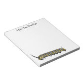 (昆虫)オオカバマダラ、モナークキャタピラ漫画イラストレーション ノートパッド (アングル)