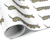 （昆虫）オオカバマダラ、モナークキャタピラ漫画イラストレーション ラッピングペーパー (ロールコーナー)