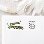 (昆虫)オオカバマダラ、モナークキャタピラ漫画イラストレーション ラベル (インサイチュ)