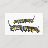 (昆虫)オオカバマダラ、モナークキャタピラ漫画イラストレーション 名刺 (裏面)