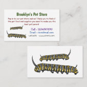 (昆虫)オオカバマダラ、モナークキャタピラ漫画イラストレーション 名刺 (正面/裏面)