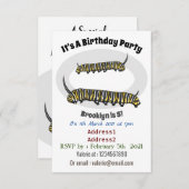 (昆虫)オオカバマダラ、モナークキャタピラ漫画イラストレーション 招待状 (正面/裏面)