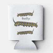 （昆虫）オオカバマダラ、モナークキャタピラ漫画イラストレーション 缶クーラー (裏面)