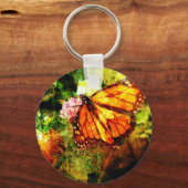 (昆虫)オオカバマダラ、モナークグランジ キーホルダー (正面)