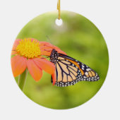 （昆虫）オオカバマダラ、モナークチョウクリスマス装飾品 セラミックオーナメント (裏面)
