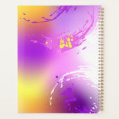 （昆虫）オオカバマダラ、モナークチョウ（紫の背景） プランナー手帳 (裏面)