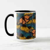 (昆虫)オオカバマダラ、モナークチョウ(黄) マグカップ (左)