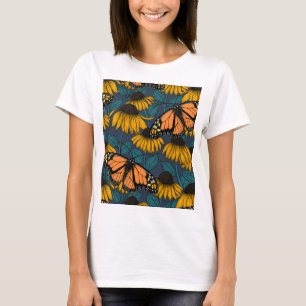 （昆虫）オオカバマダラ、モナークチョウ（黄）  Tシャツ