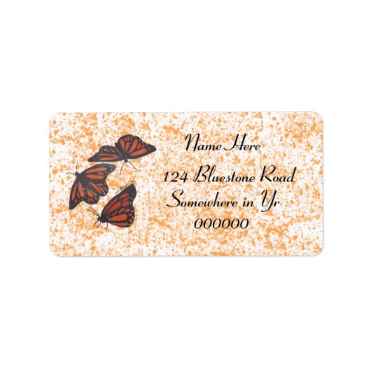 （昆虫）オオカバマダラ、モナークトリオラベル ラベル (正面)