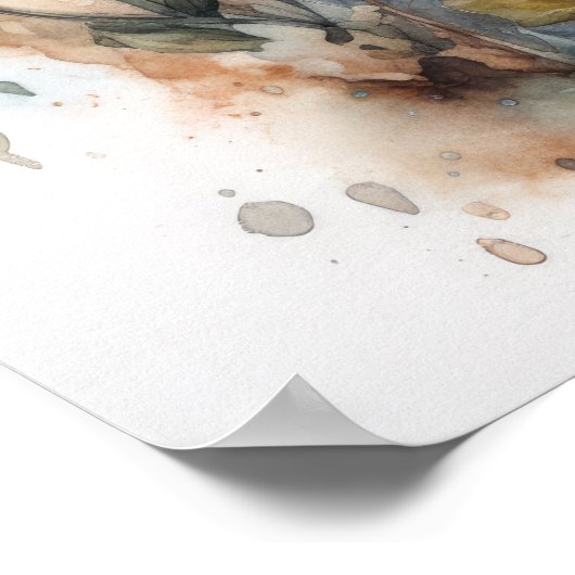 (昆虫)オオカバマダラ、モナークバタフライアートプリントポスター ポスター (角)