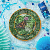 (昆虫)オオカバマダラ、モナークバタフライアート自然パーソナライズされたパーティー ペーパープレート (パーティー)