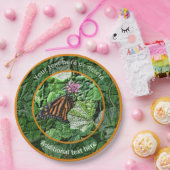 (昆虫)オオカバマダラ、モナークバタフライアート自然パーソナライズされたパーティー ペーパープレート (パーティー)