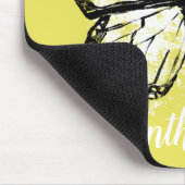 （昆虫）オオカバマダラ、モナークバタフライイエロー感動的 マウスパッド (コーナー)