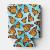 (昆虫)オオカバマダラ、モナークバタフライイラストレーションオンクラウド 缶クーラー (裏面)