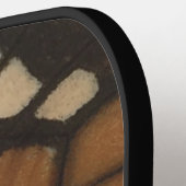 (昆虫)オオカバマダラ、モナークバタフライウィングクローズアップパターン ピックルボールラケット (左詳細)