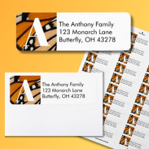 （昆虫）オオカバマダラ、モナークバタフライウィング差出人住所